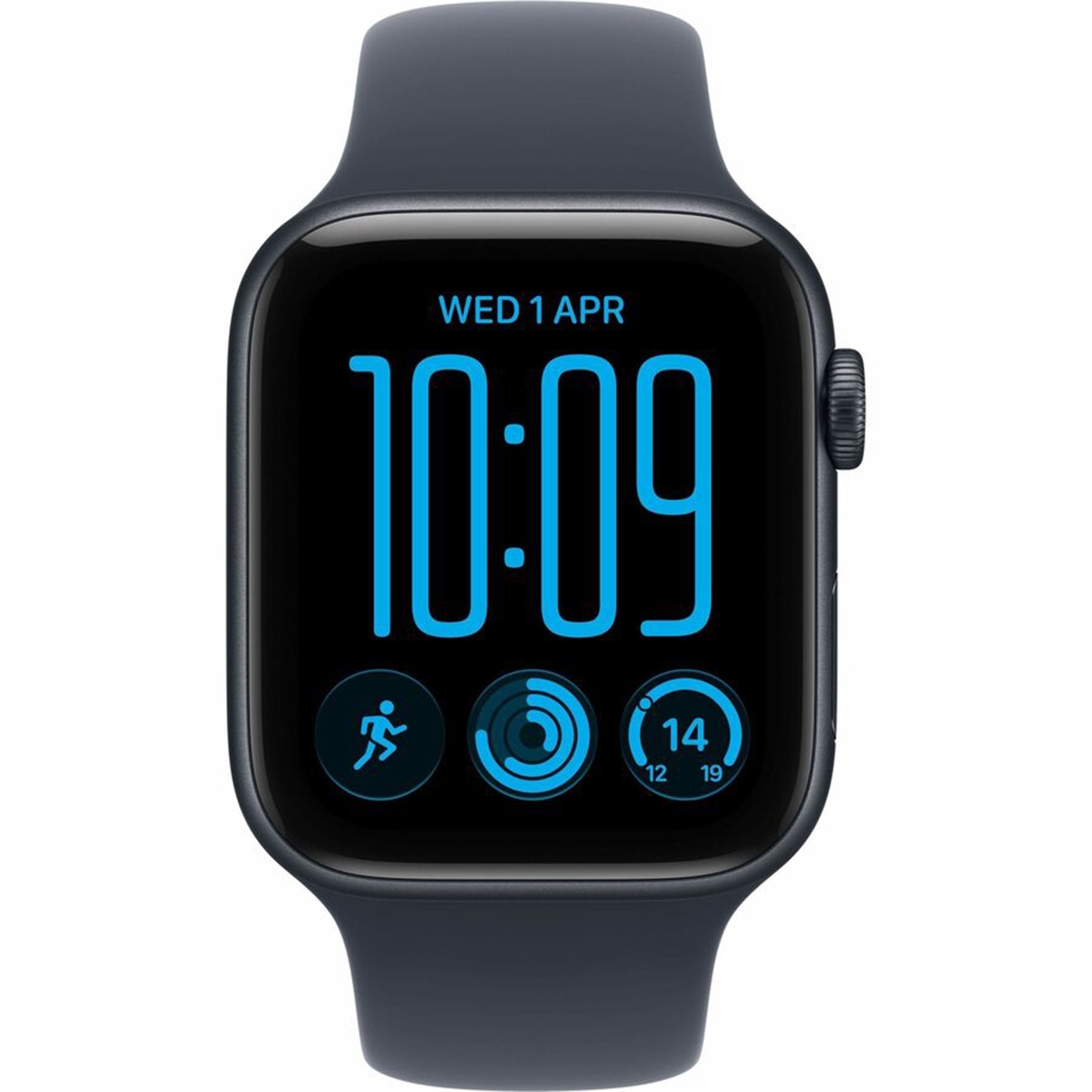 Apple Watch SE 3 GPS 44mm Midnight Aluminum Case with Navy Blue Sport Band
