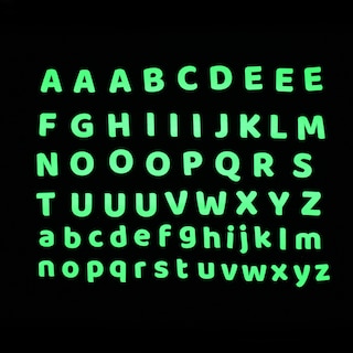 GloPlay Brightest Glow in the Dark Stickers - Alphabet Letters