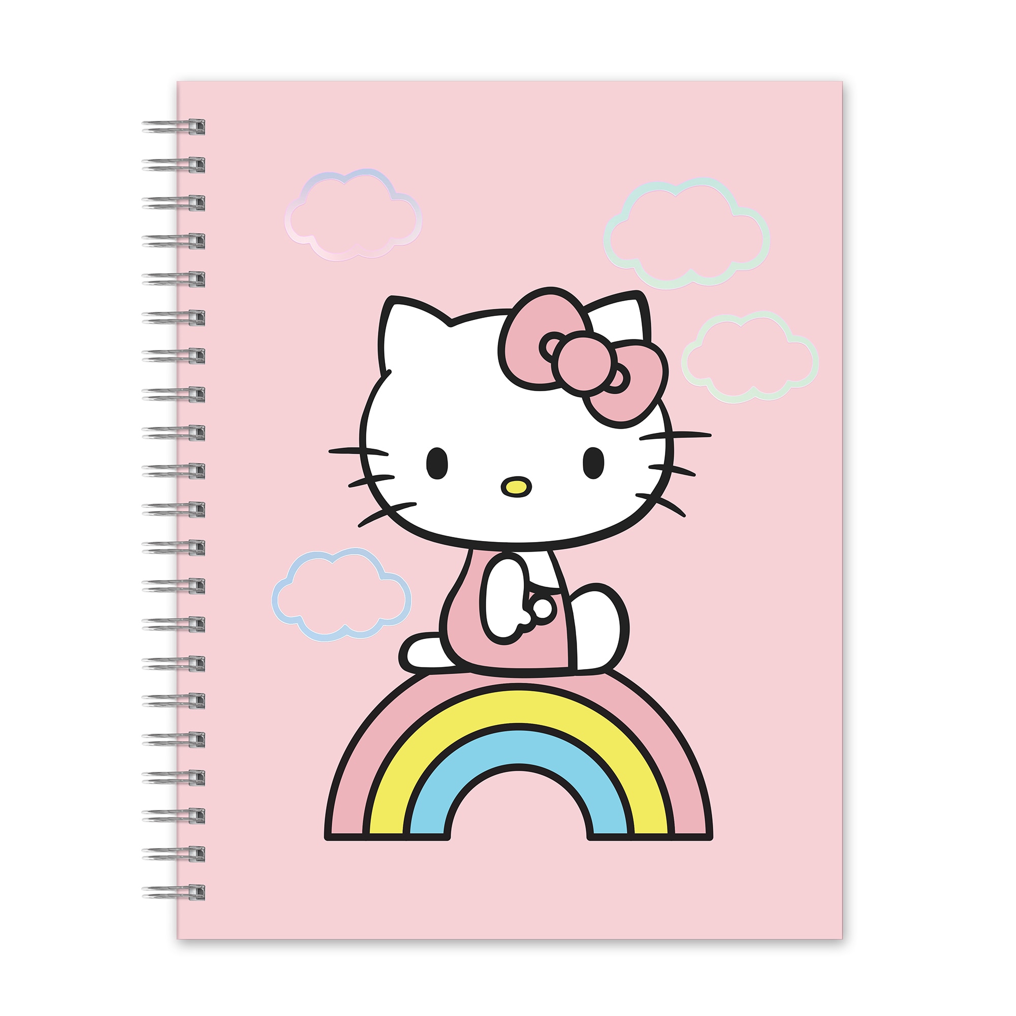 Studio Oh x Sanrio Hello Kitty Classic Pink XL Spiral Notebook with Pocket & Sticker Sheet