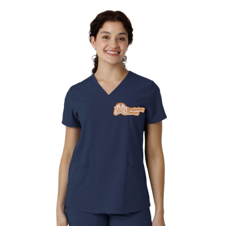 Wink W123 Women's V-Neck Top with Flex Side Panels 6145WSR1