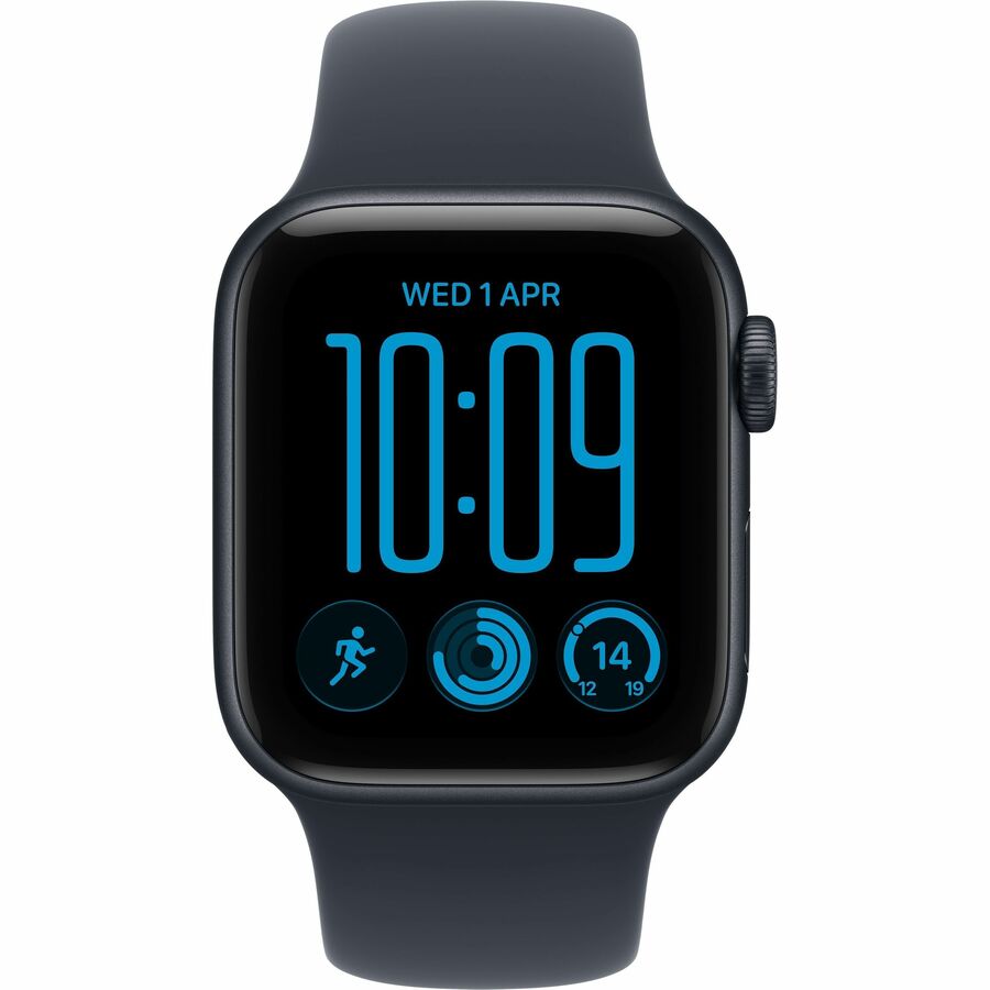 Apple Watch SE 3 GPS + Cellular 44mm Midnight Aluminum Case with Navy Blue Sport Band