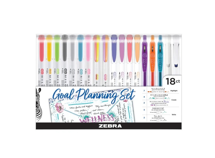 Zebra Goal Planning Set 18pk