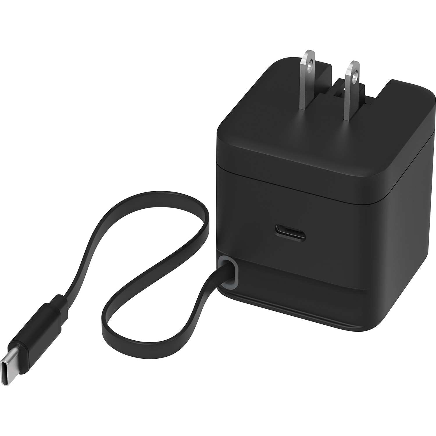 Nimble WALLY Stretch Retractable Wall charger USB-C Black