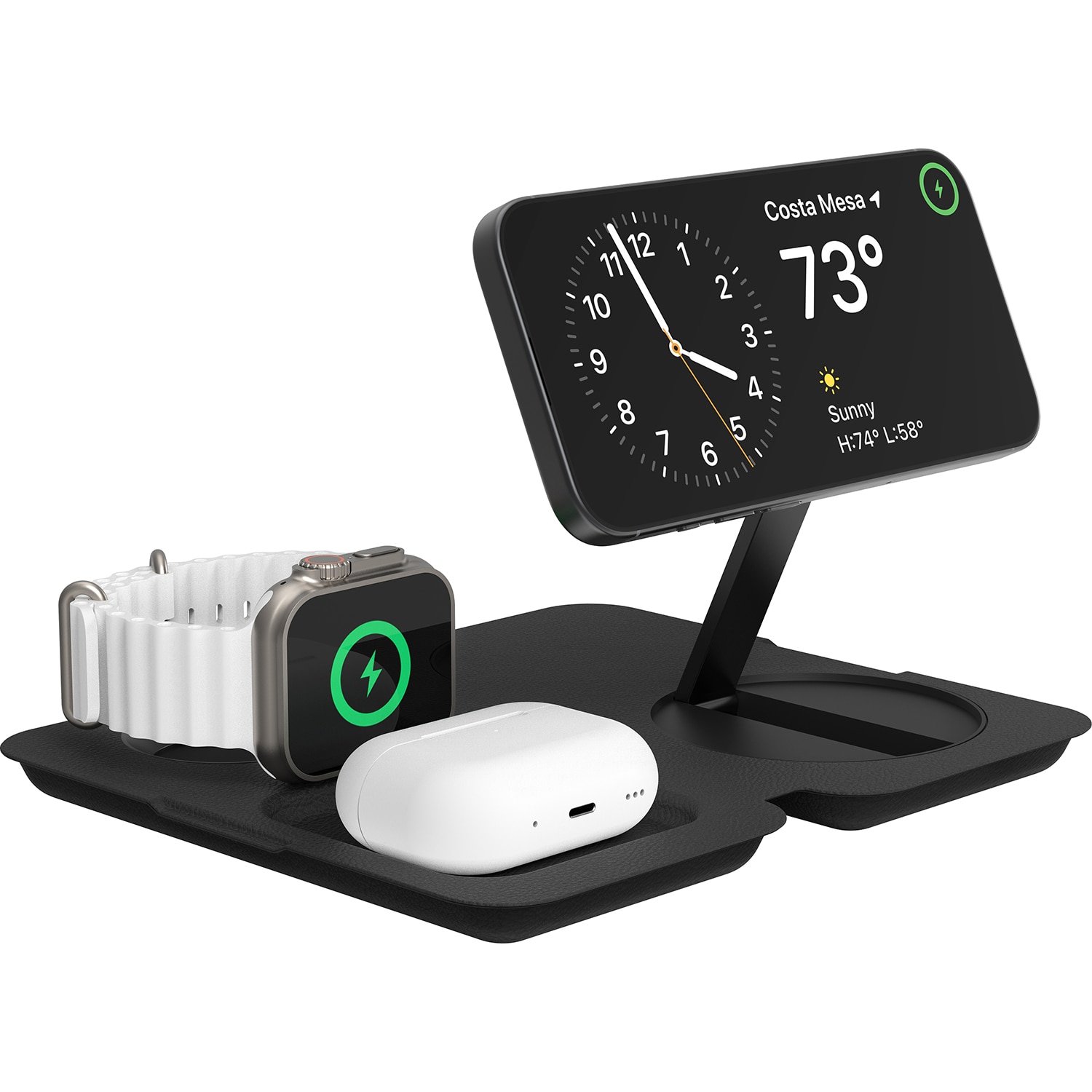 Nimble FOLD STAND 3in1 Qi2 Wireless Charger-15w black