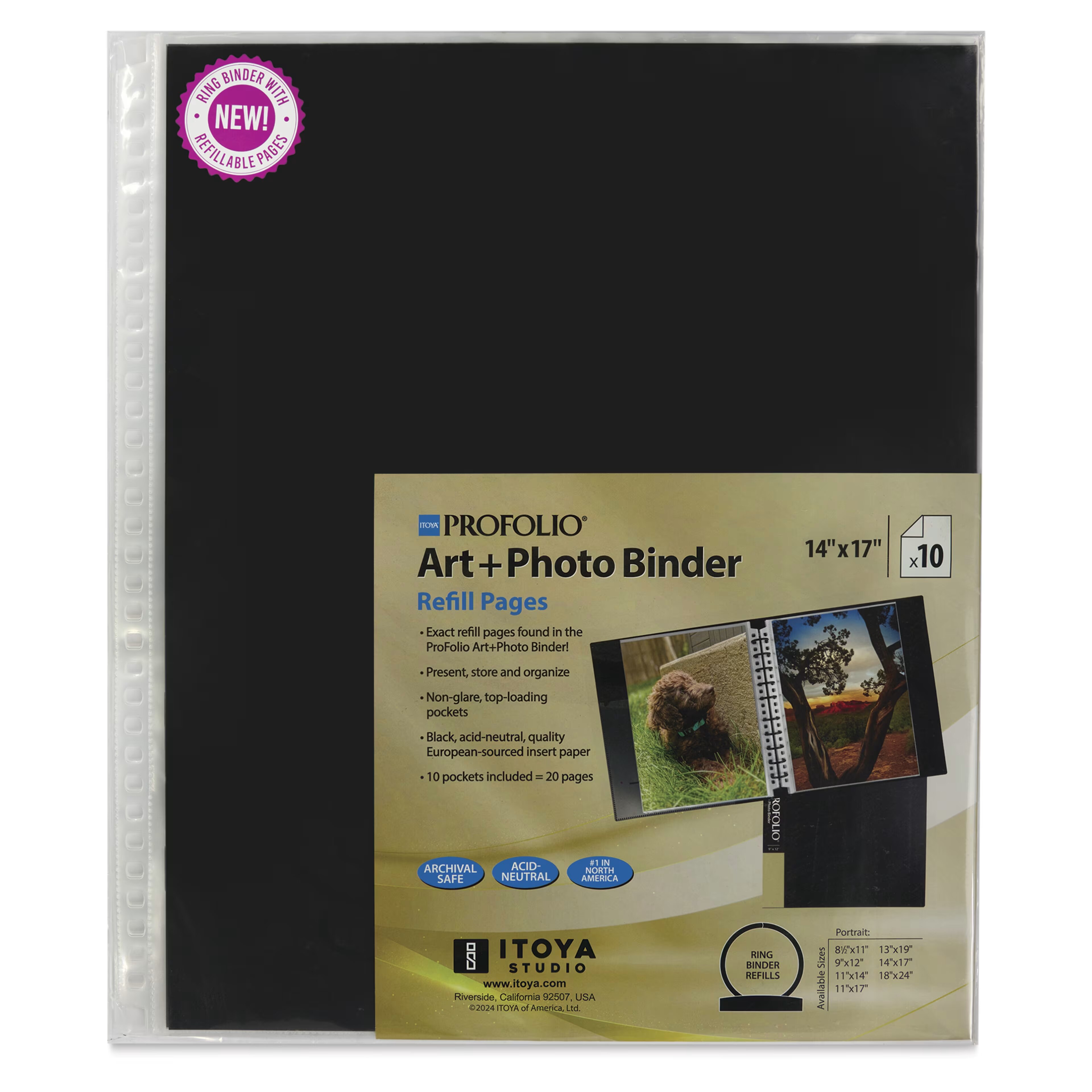 Itoya Superclear Refill Pages - 14" x 17" Pkg of 10