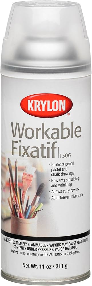 Krylon Workable Fixative - 11 oz Matte Spray Can