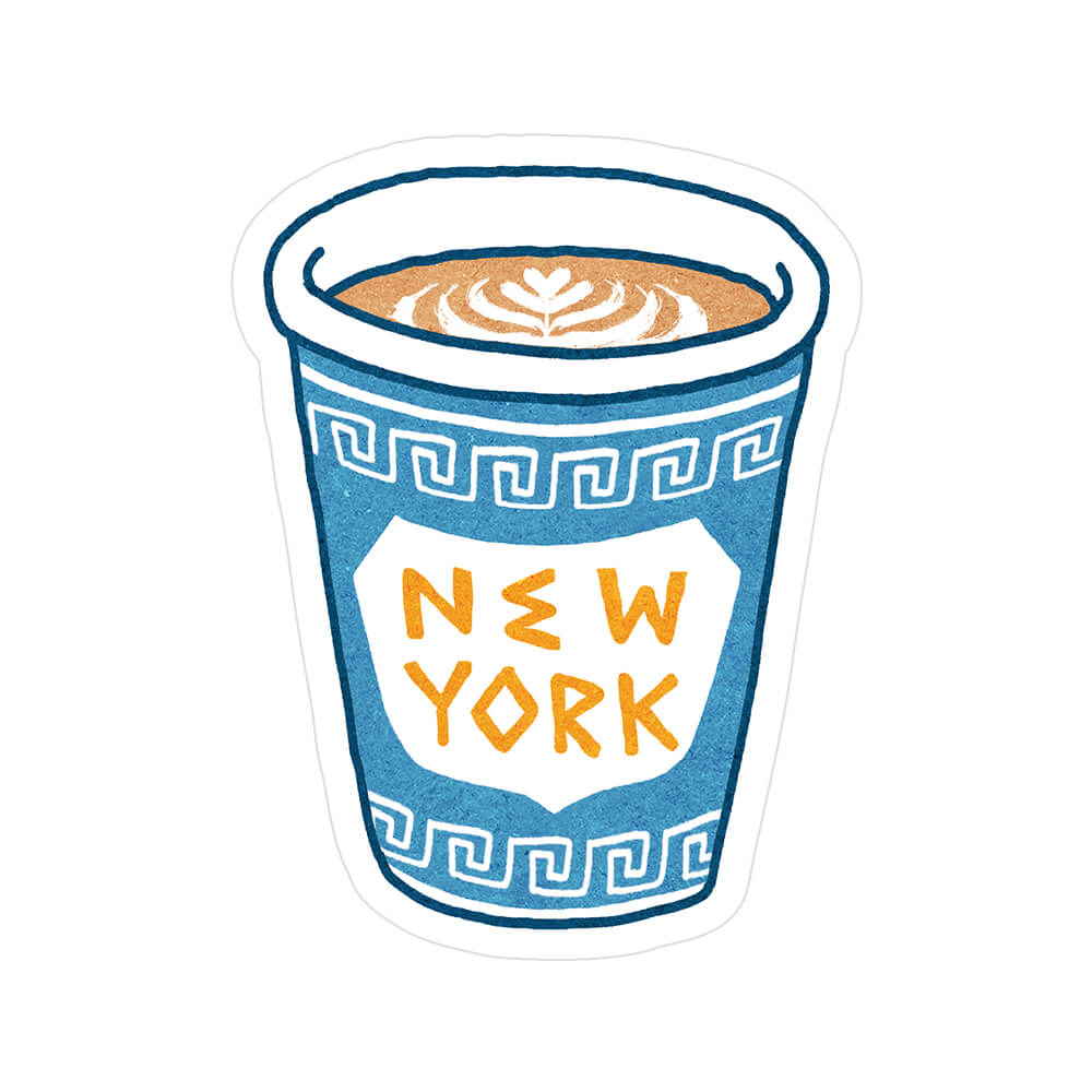 Classic NY Coffee Cup - Die-Cut Sticker