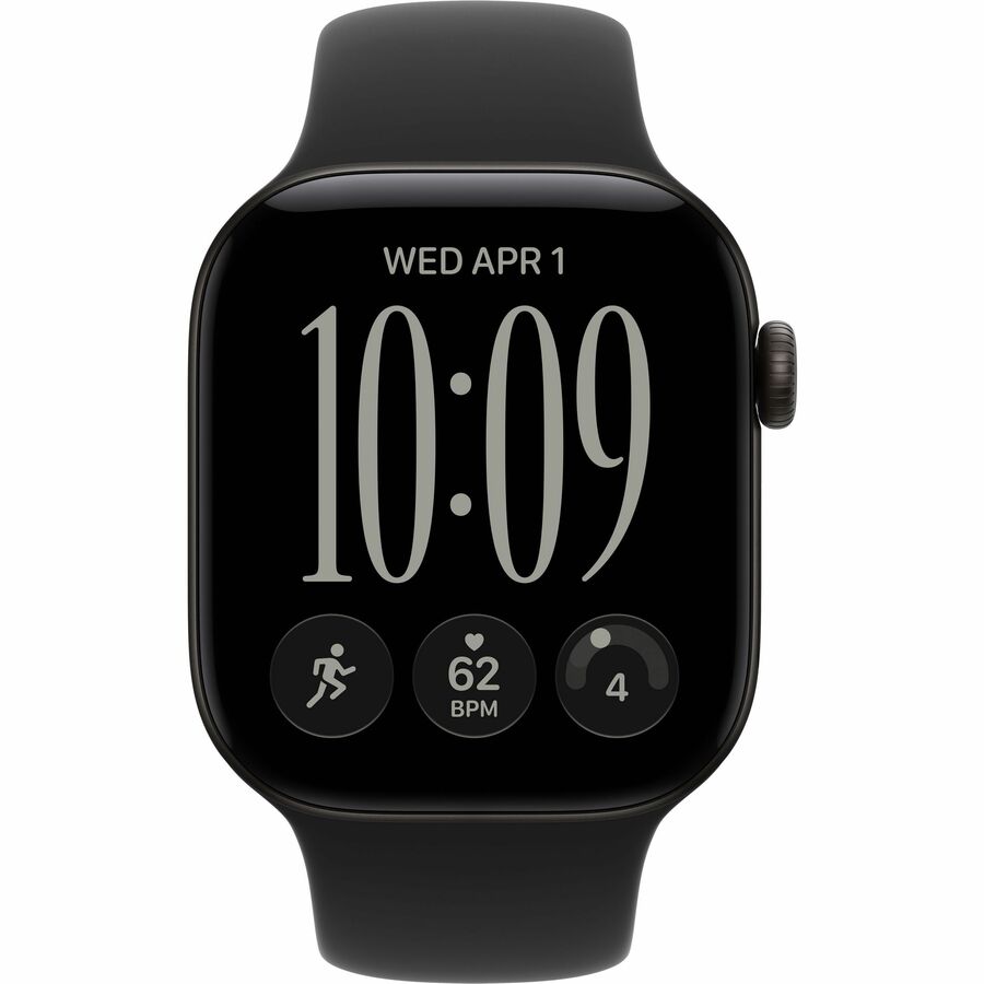 Apple Watch Series 12 GPS 46mm Black Aluminum Case with Black Sport Band