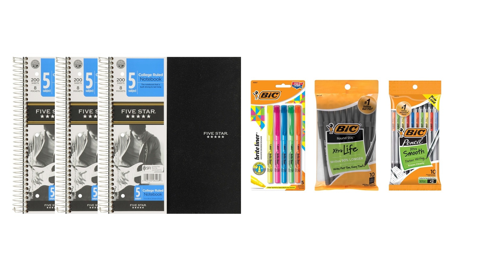 Five Star Five Subject Notebook Bundle - Save Over 15%
