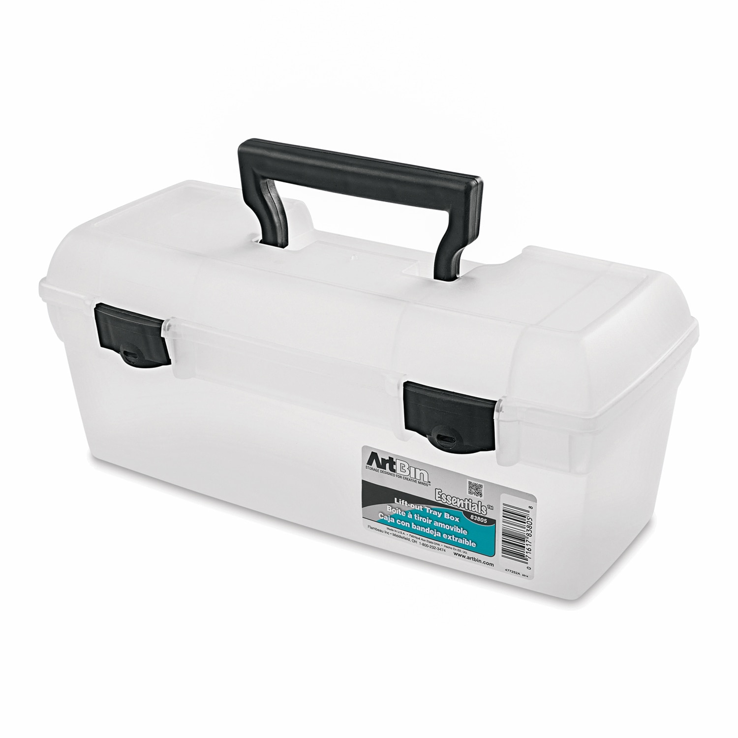 ArtBin Essentials Translucent Lift-Out Tray Box 13"