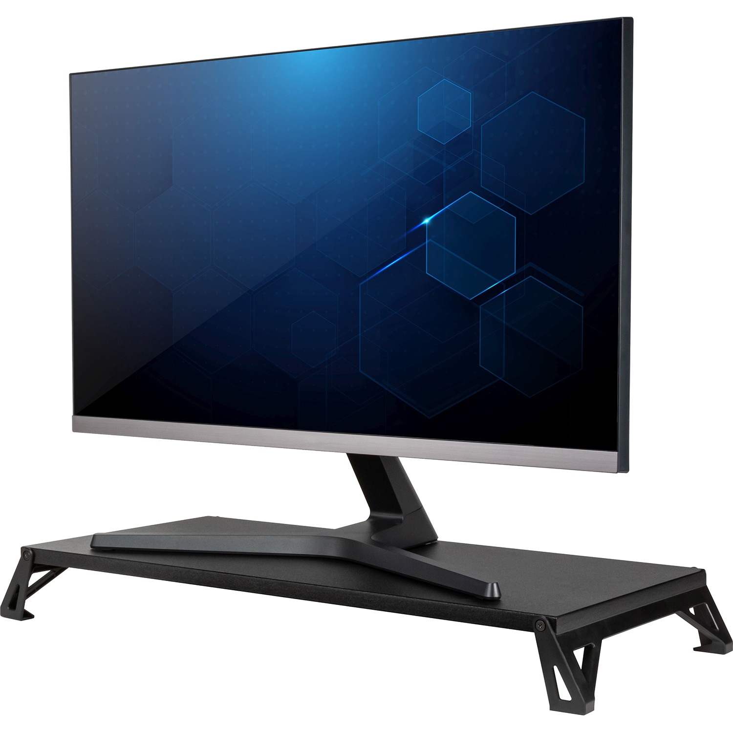 Allsop Low Riser Adustable Monitor Stand 12inx24inx2.5in Box Black