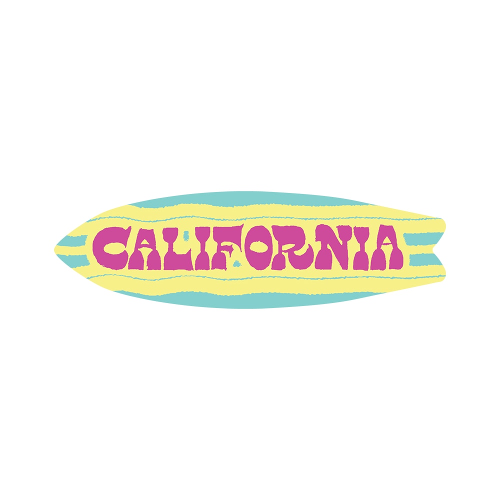 Cali Long Board - Die-Cut Sticker