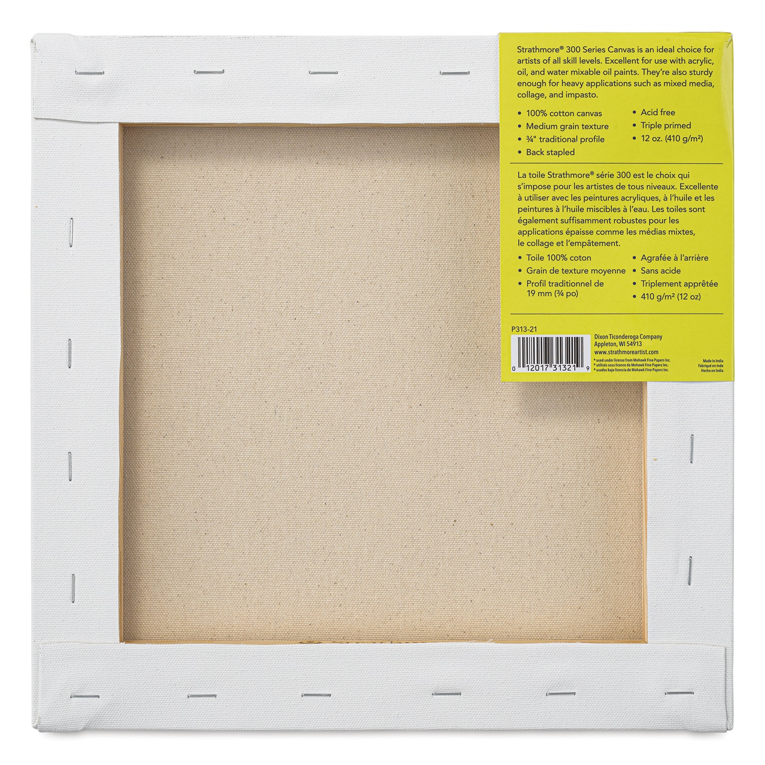 Strathmore 300 Series Stretched Cotton Canvas - 3/4" Profile 12" x 12"
