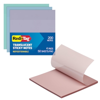 Redi-Tag Translucent Sticky Notes