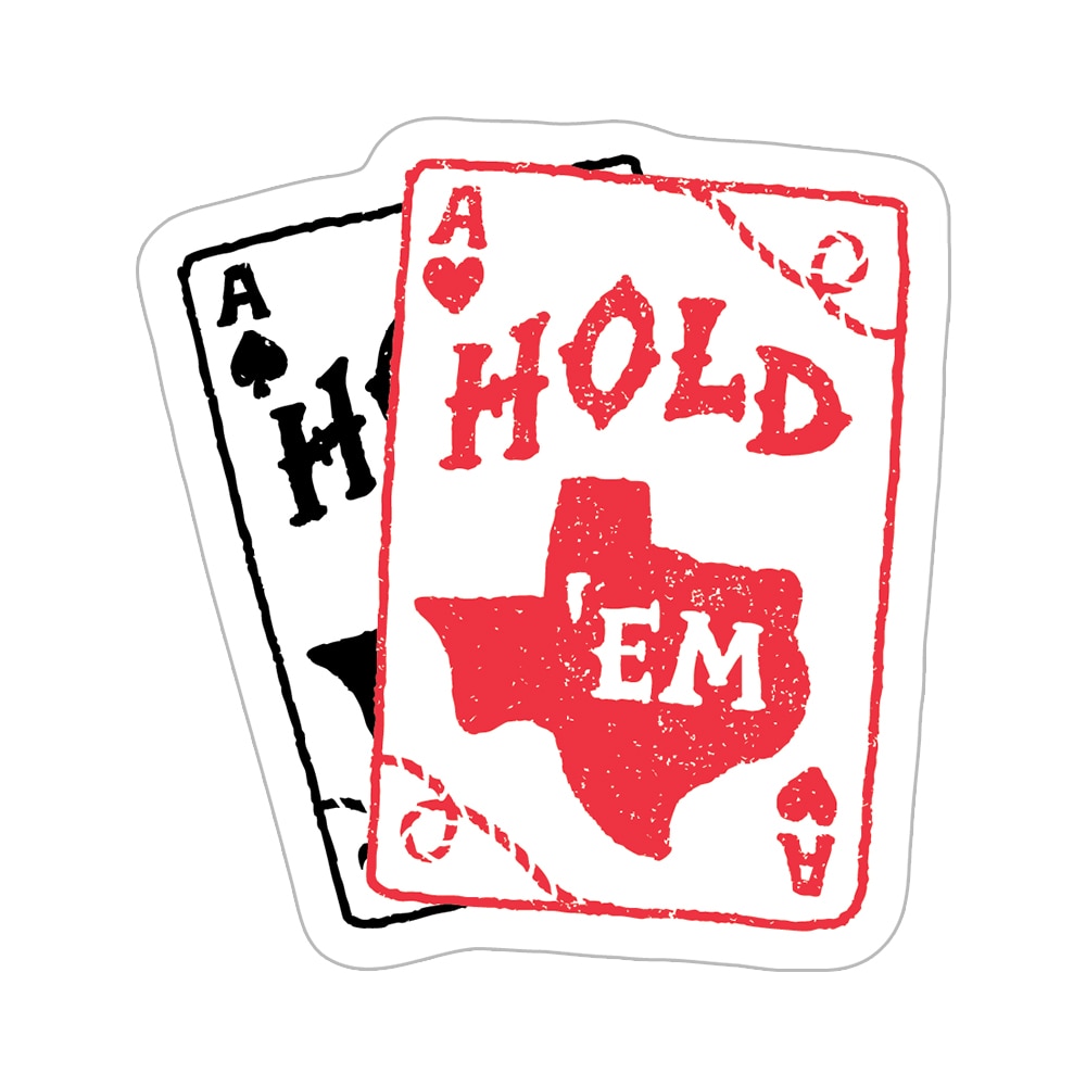 Texas Hold em - Die-Cut Sticker