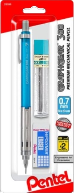 1ct GraphGear 300 0.7mm Mechanical Pencil with Lead & Eraser