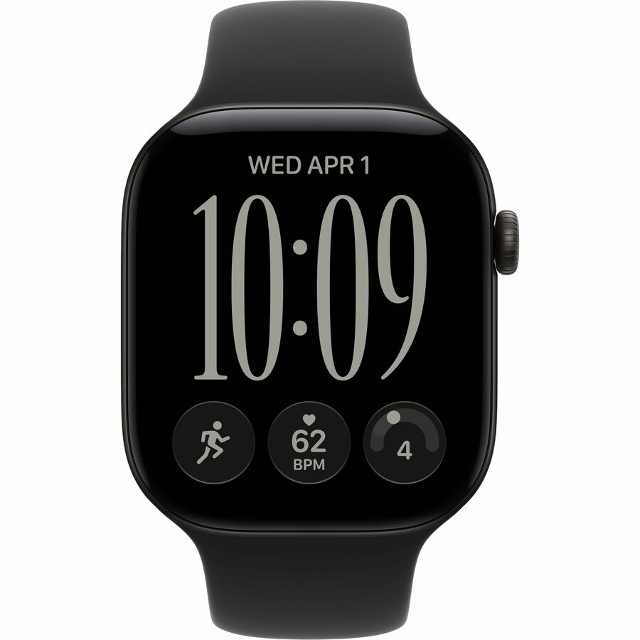 Apple Watch Series 12 GPS + Cellular 42mm Black Aluminum Case with Black Sport Band