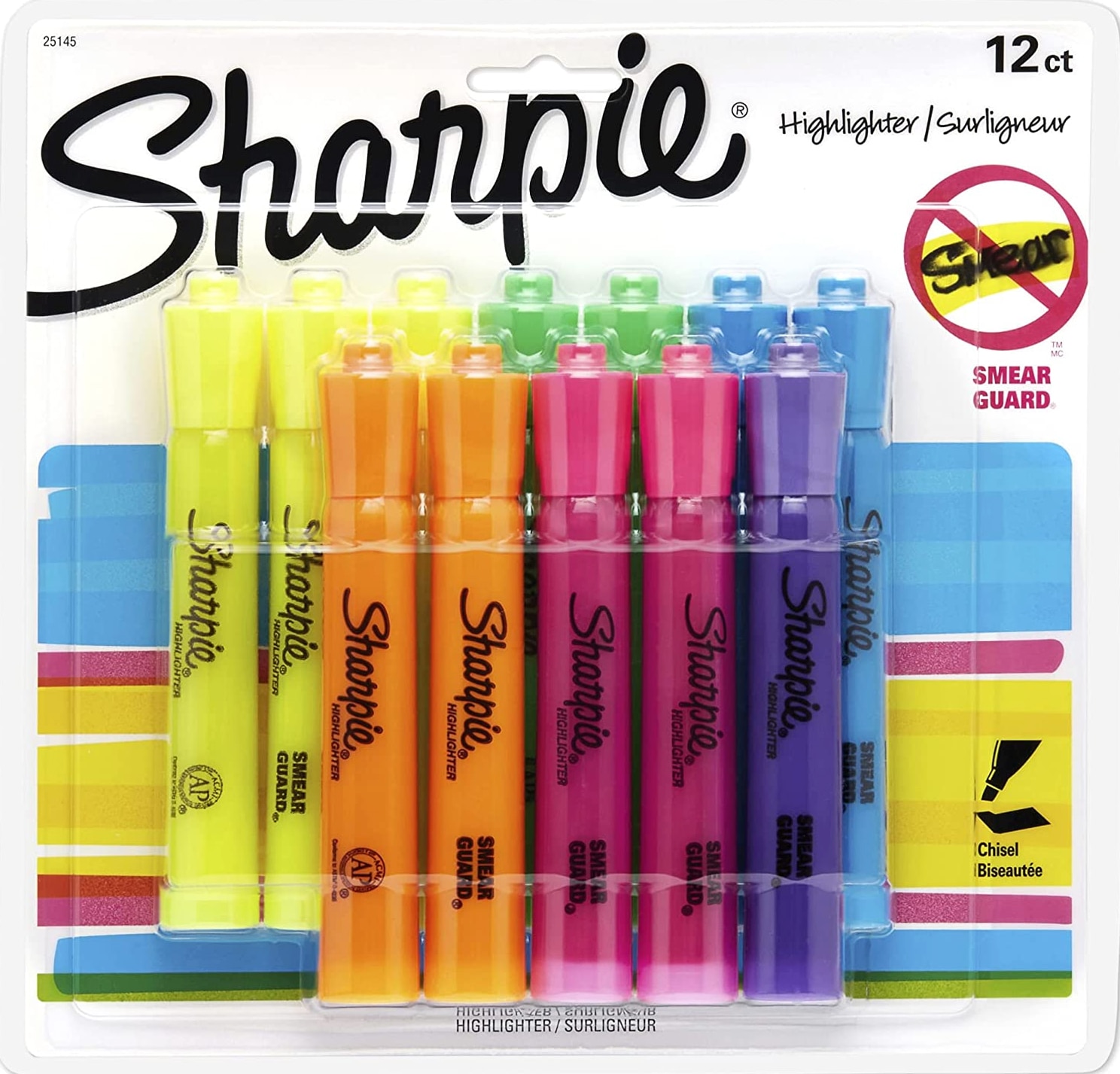 Sharpie 12Pack Assorted Tank Highlighters