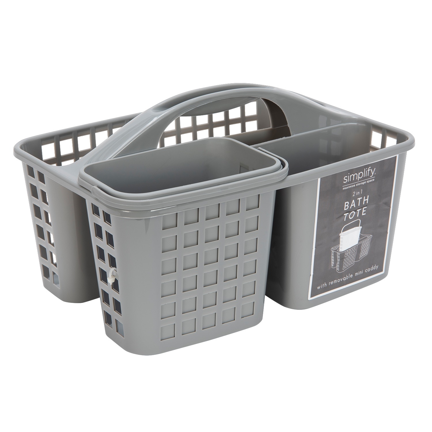 Bath Bliss 2-in-1 Portable Bath Tote with 4 Compartments - Assorted Colors