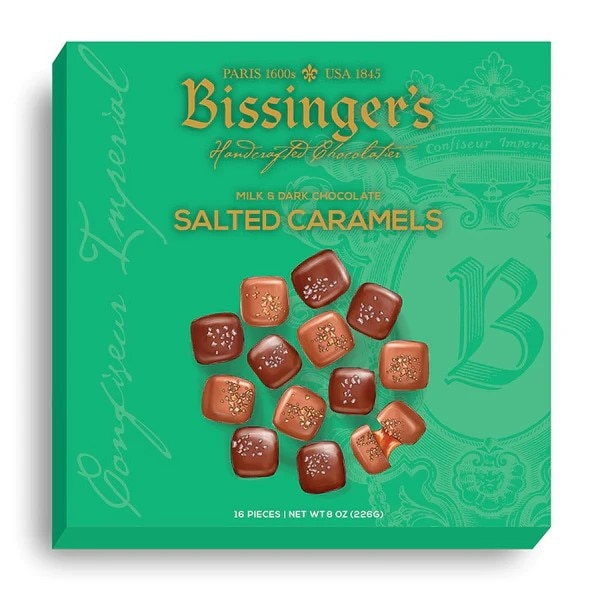 Gift Boxes - Milk & Dark Salted Caramels - 16 PC Bissinger