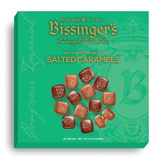 Gift Boxes - Milk & Dark Salted Caramels - 16 PC Bissinger