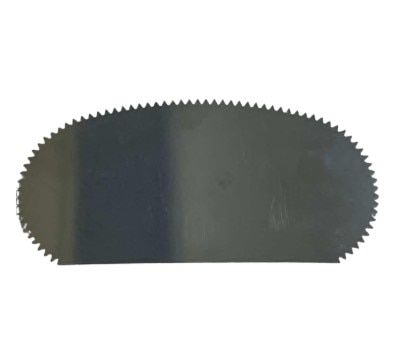 Thin flexible serrated steel