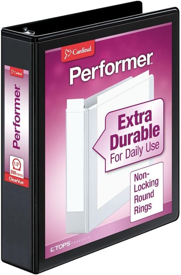 Clearvue(TM) 3 Ring 1.5" Binder