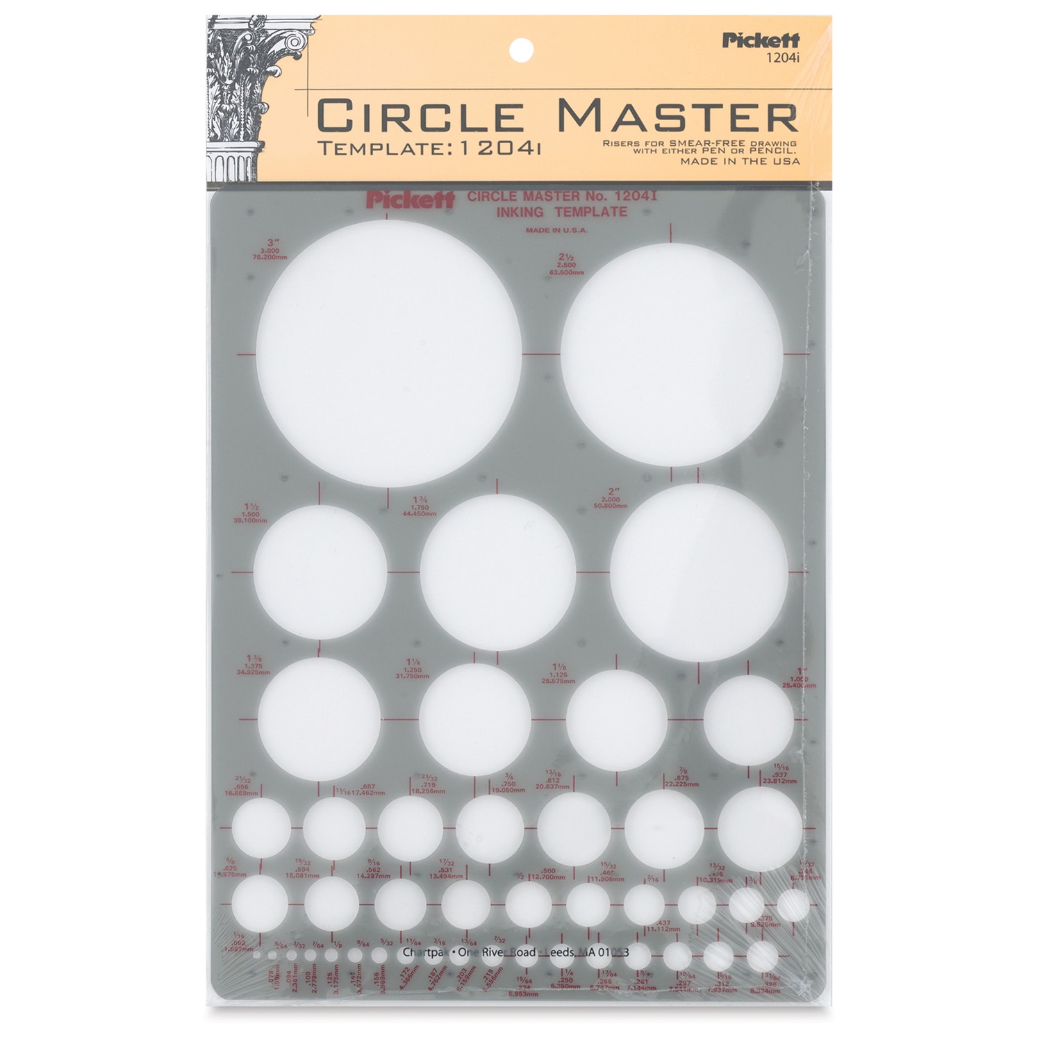 Chartpak Pickett Template - 1204i Circle Master