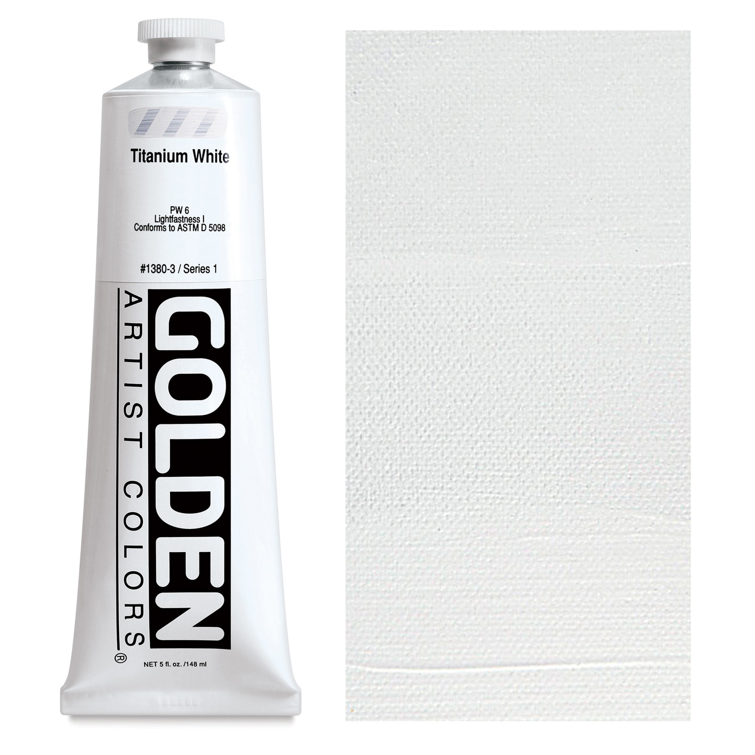Golden Heavy Body Artist Acrylics - Titanium White 5 oz Tube