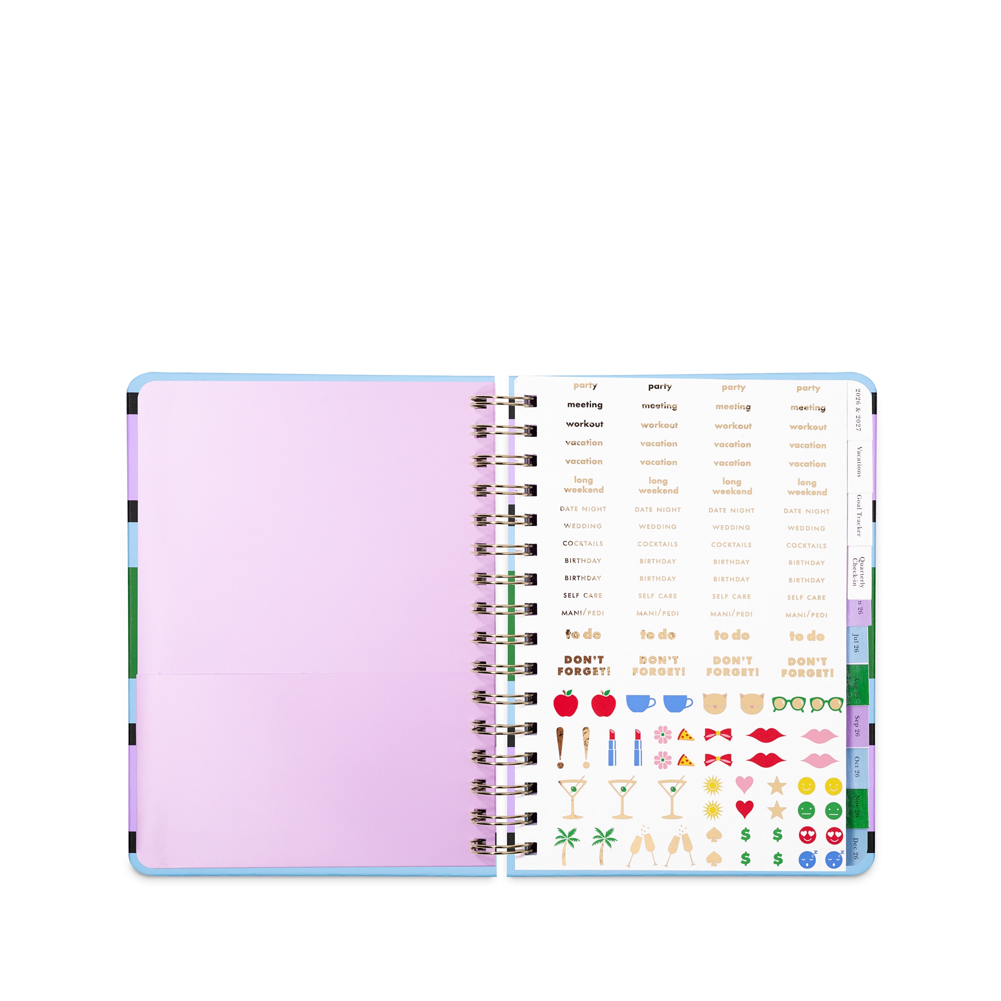 kate spade new york 12 Month Large Planner - Downtown Stripe