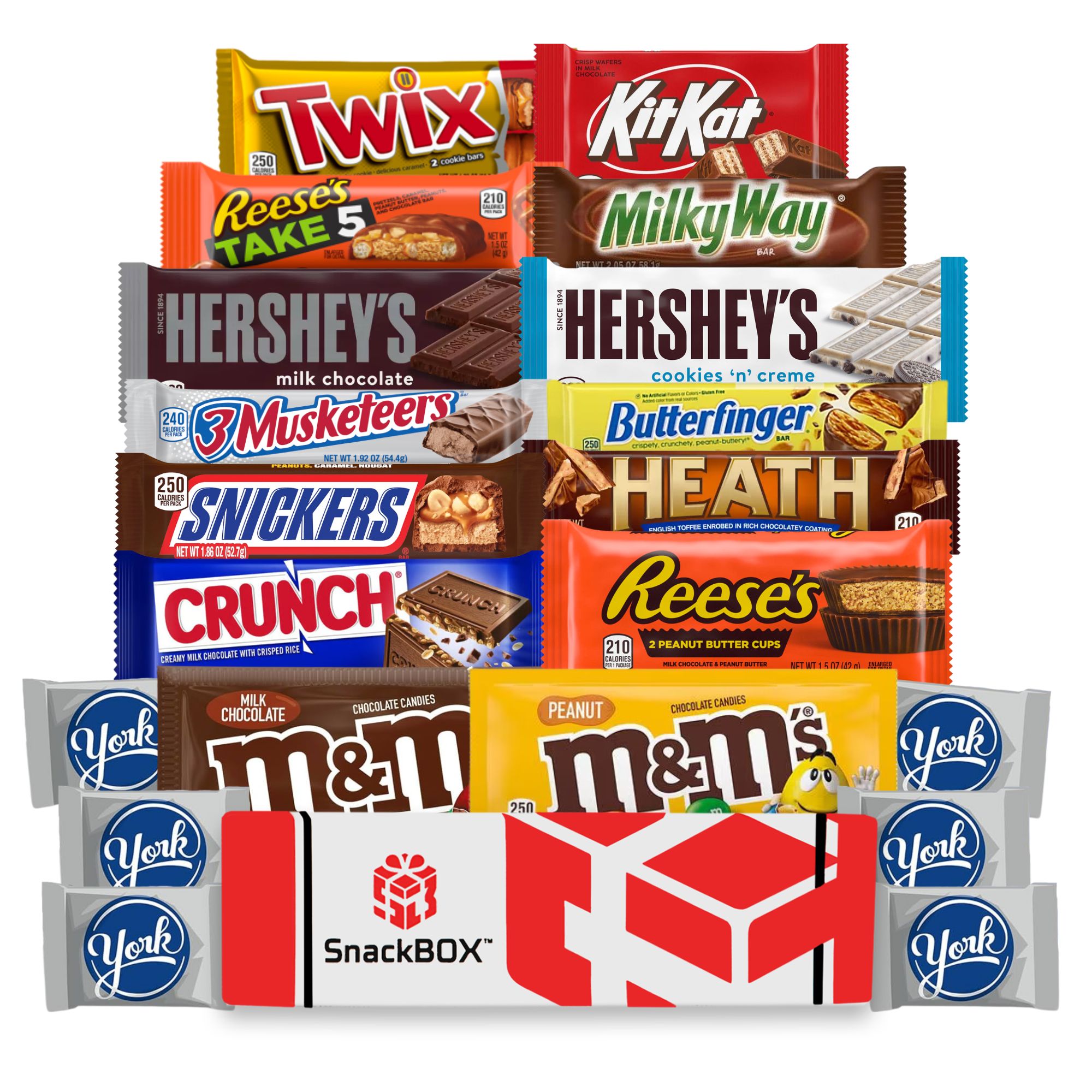 Chocolate Candy Bar Box (20 Snacks) - Snackbox