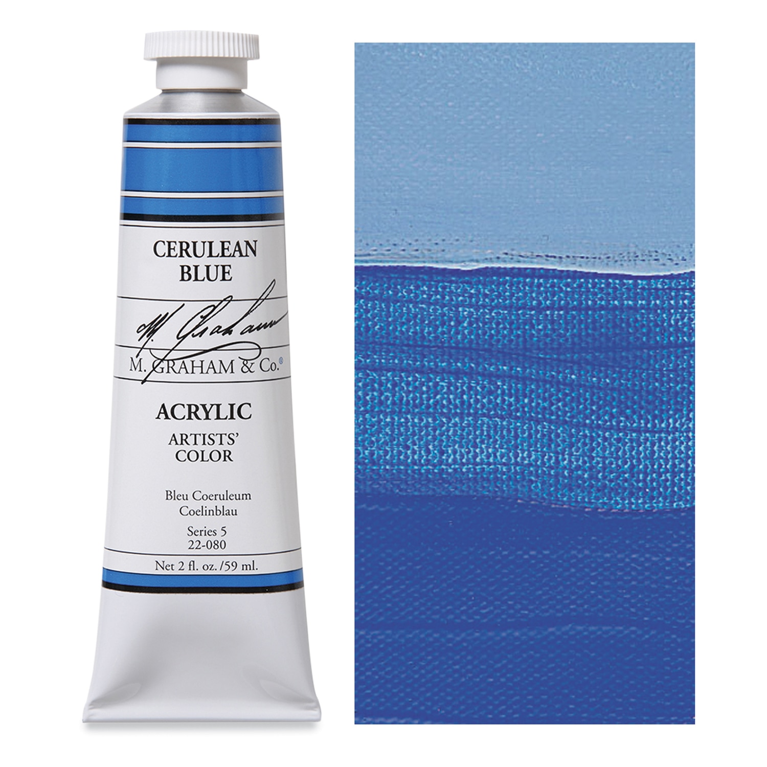 M. Graham Artists' Acrylics - Cerulean Blue 2 oz tube