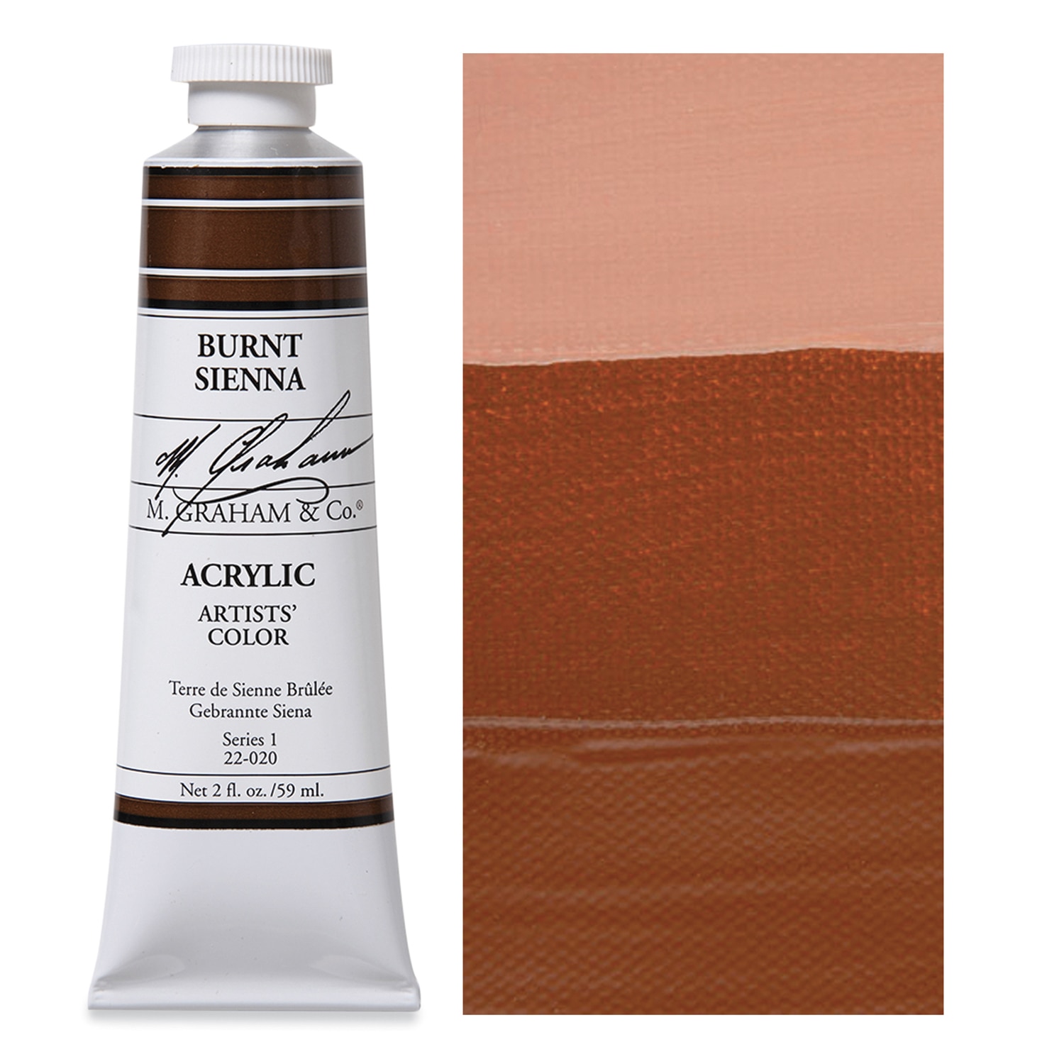 M. Graham Artists' Acrylics - Burnt Sienna 2 oz tube