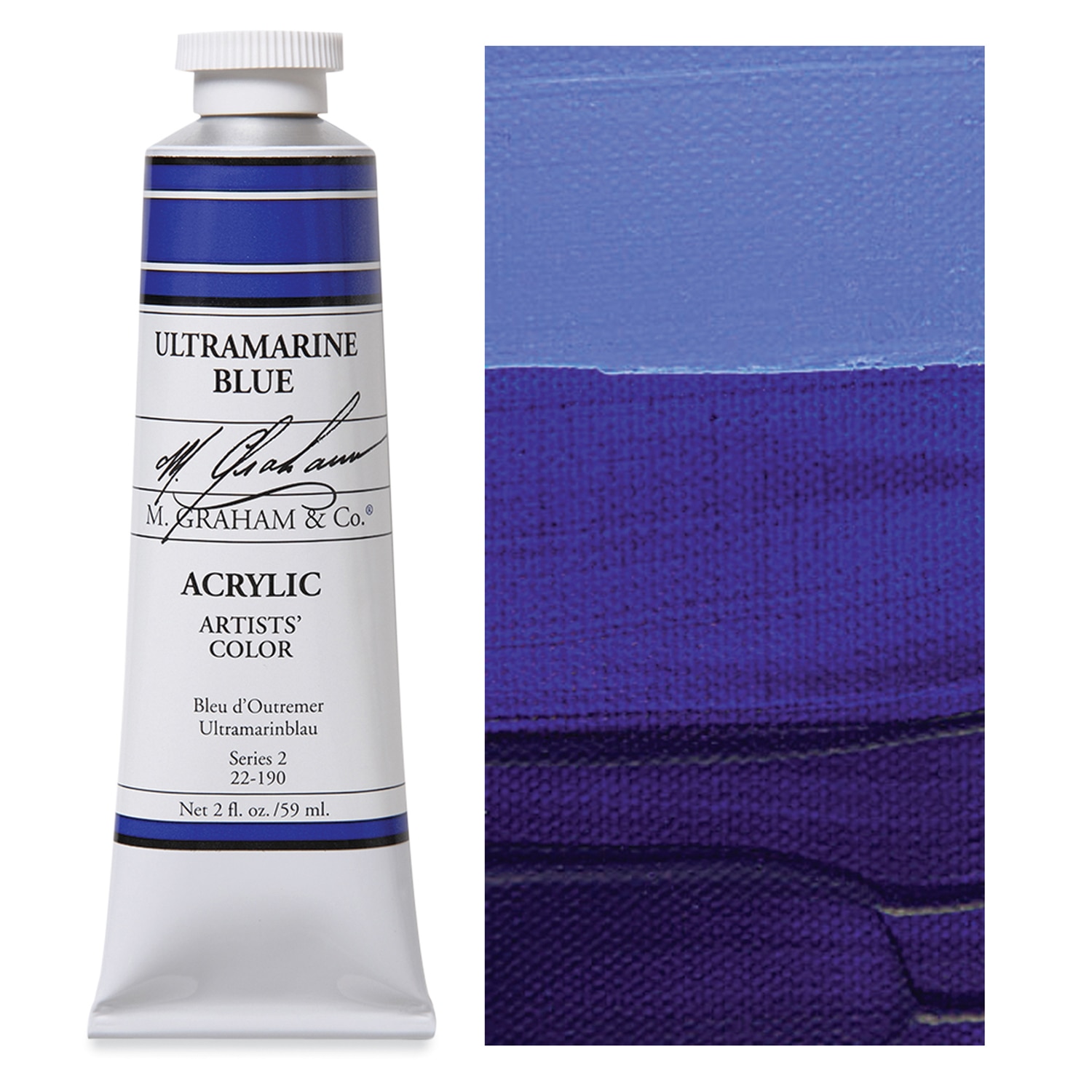 M. Graham Artists' Acrylics - Ultramarine Blue 2 oz tube