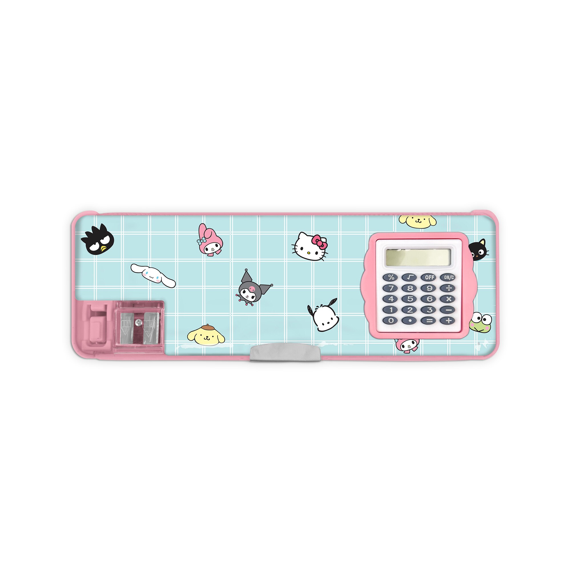 Studio Oh x Sanrio Hello Kitty and Friends Blue Grid Pencil Case