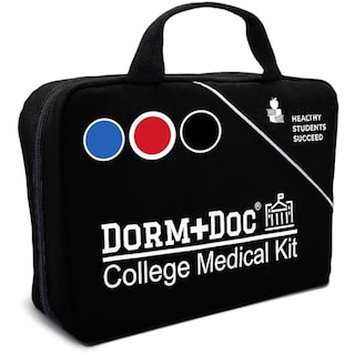 DormDoc 175 Piece First Aid Kit - Black