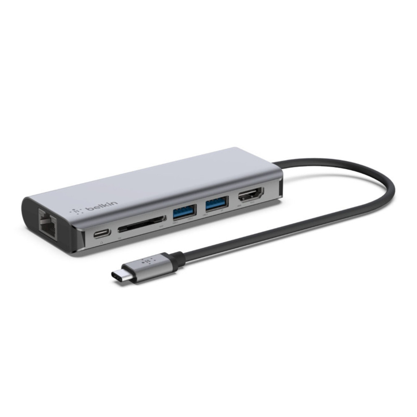 Belkin USB-C 6-in-1 Multiport Adapter Laptop Docking Station 4k HDMI 100W Power Delivery