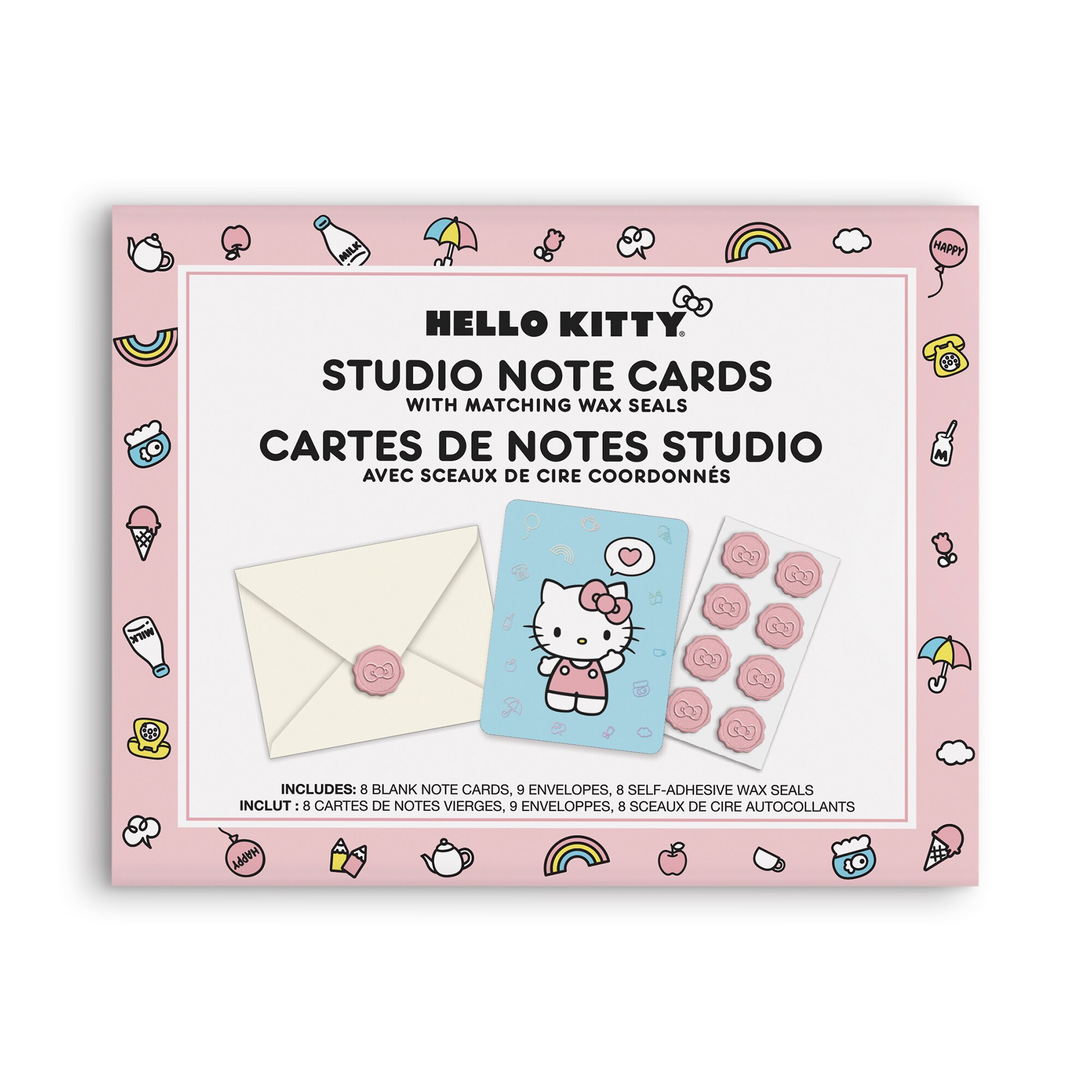 Studio Oh x Sanrio Hello Kitty Classic Pink Studio Note Cards with Wax Seals