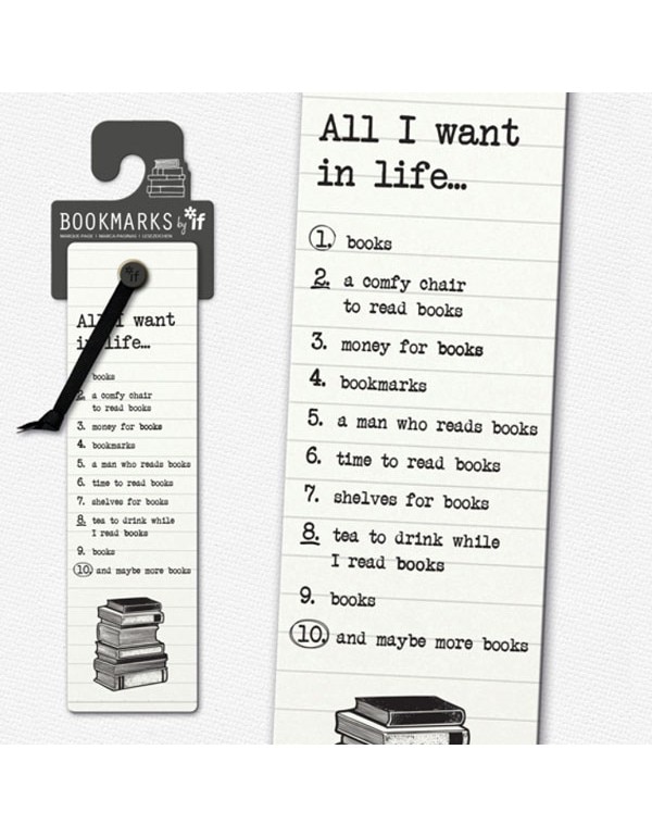 All I Want in Life ... - Bookmark by IfUSA Literary Collection