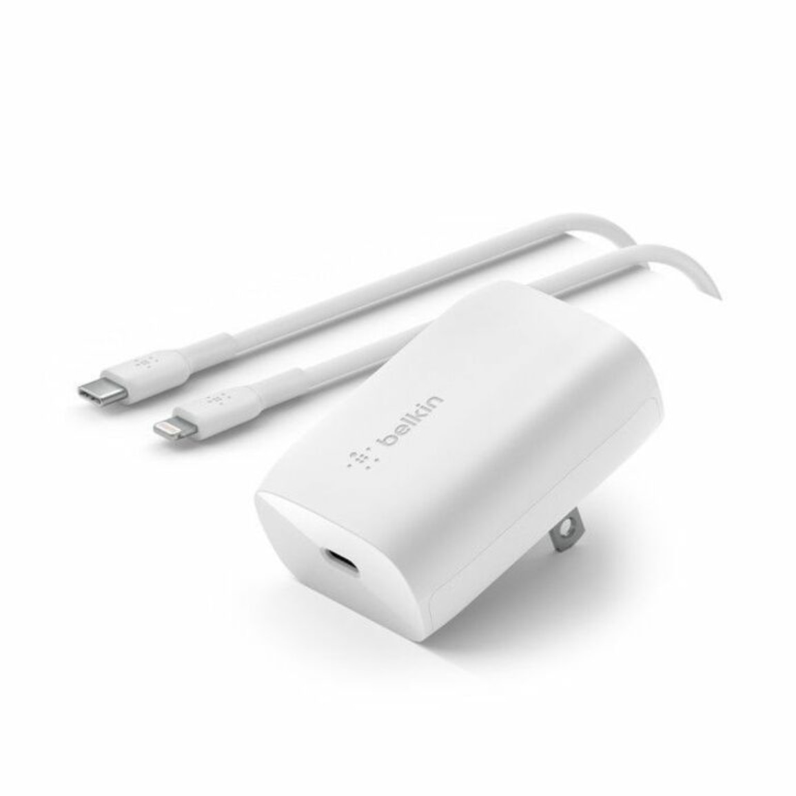 Belkin BoostCharge USB-C PD 3.0 PPS Wall Charger 30W + USB-C Cable with Lightning Connector