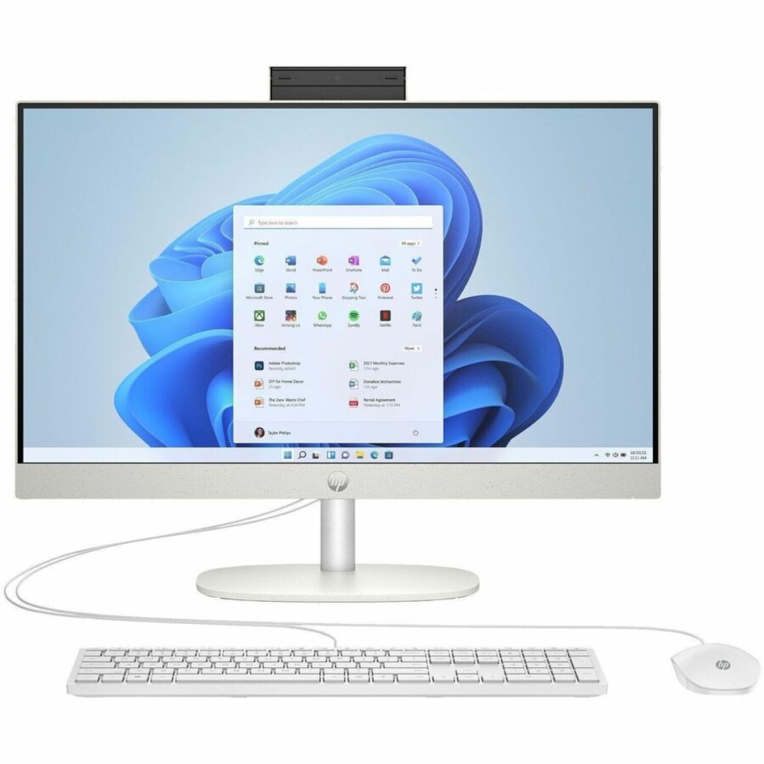 HP 24-cr0420 23.8" All-in-One Touchscreen Desktop Computer AMD Ryzen 3 7320U 8GB 256GB SSD in Shell White