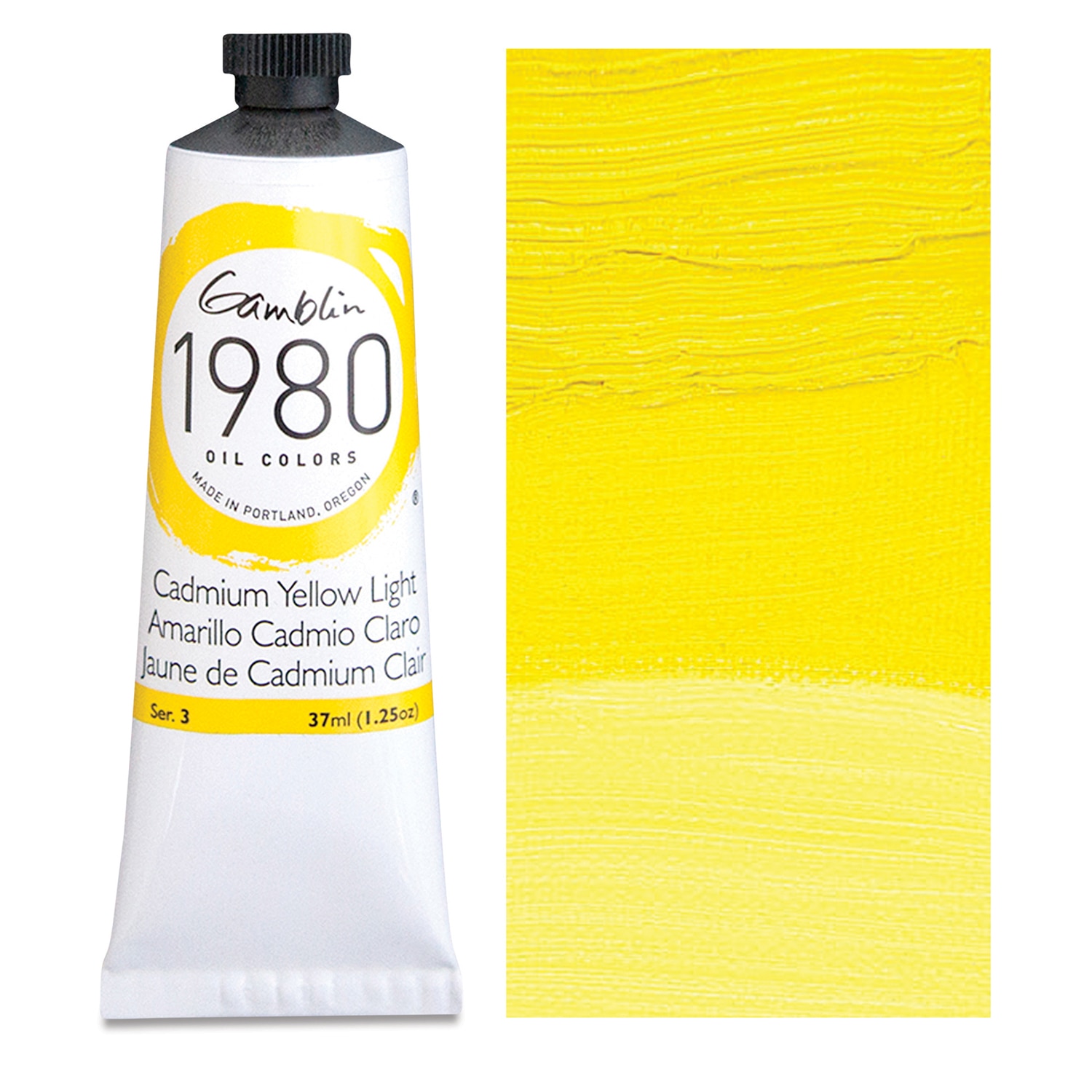 Gamblin 1980 Oil Color, 37ml, Cadmium Yellow Light