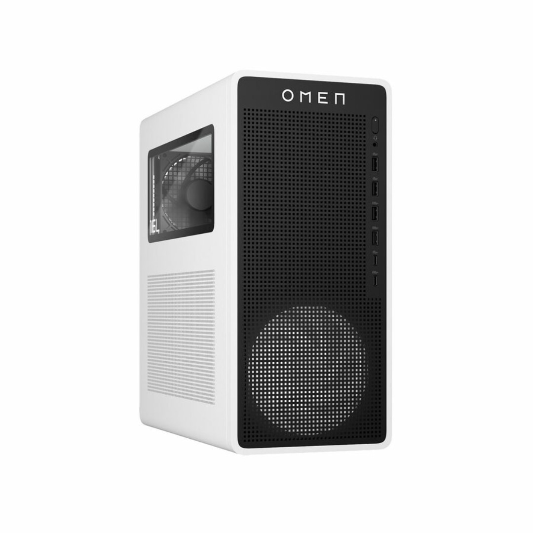 OMEN 16L TG03-0010 Gaming Desktop PC AMD Ryzen 5 8400F 8GB 512GB SSD in Snow White and Black