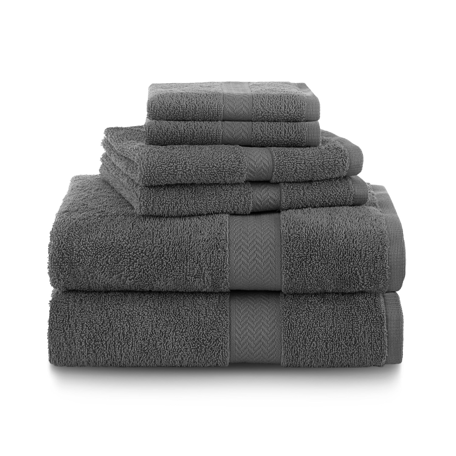 Martex Ringspun Dark Grey 6-Piece Towel Set