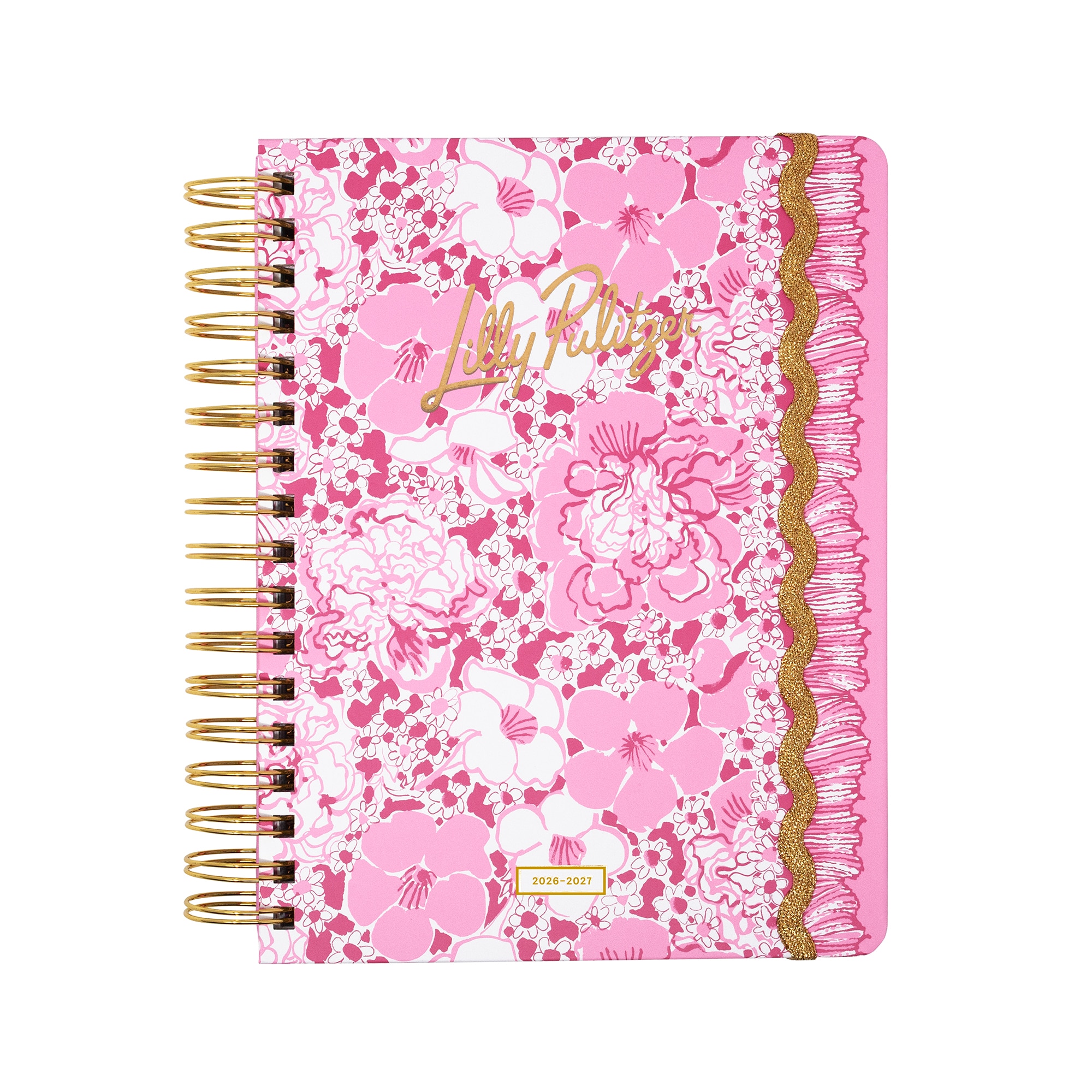 Lilly Pulitzer Large 17 Month Agenda '26-'27 Conch Shell Pink Burst of Joy