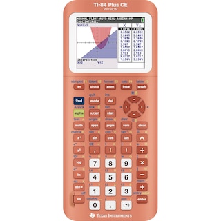 Image 1: TI 84+ CE Graphing Calculator 1Pk BP Peach Pi