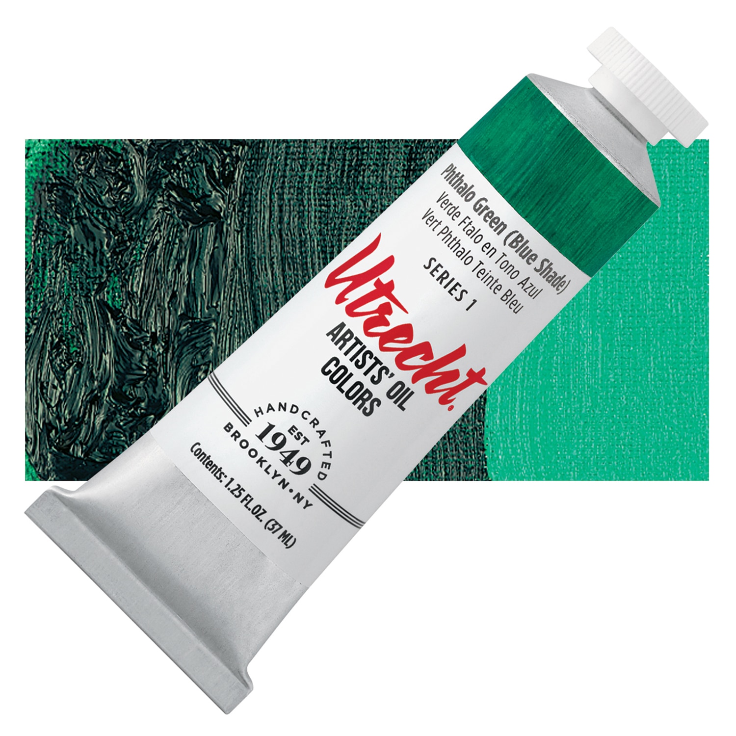 Utrecht Artists' Oil Paint - Phthalo Green Blue Shade 37 ml tube