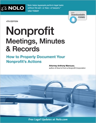 Nonprofit Meetings  Minutes & Records: How to Properly Document Your Nonprofit's Actions