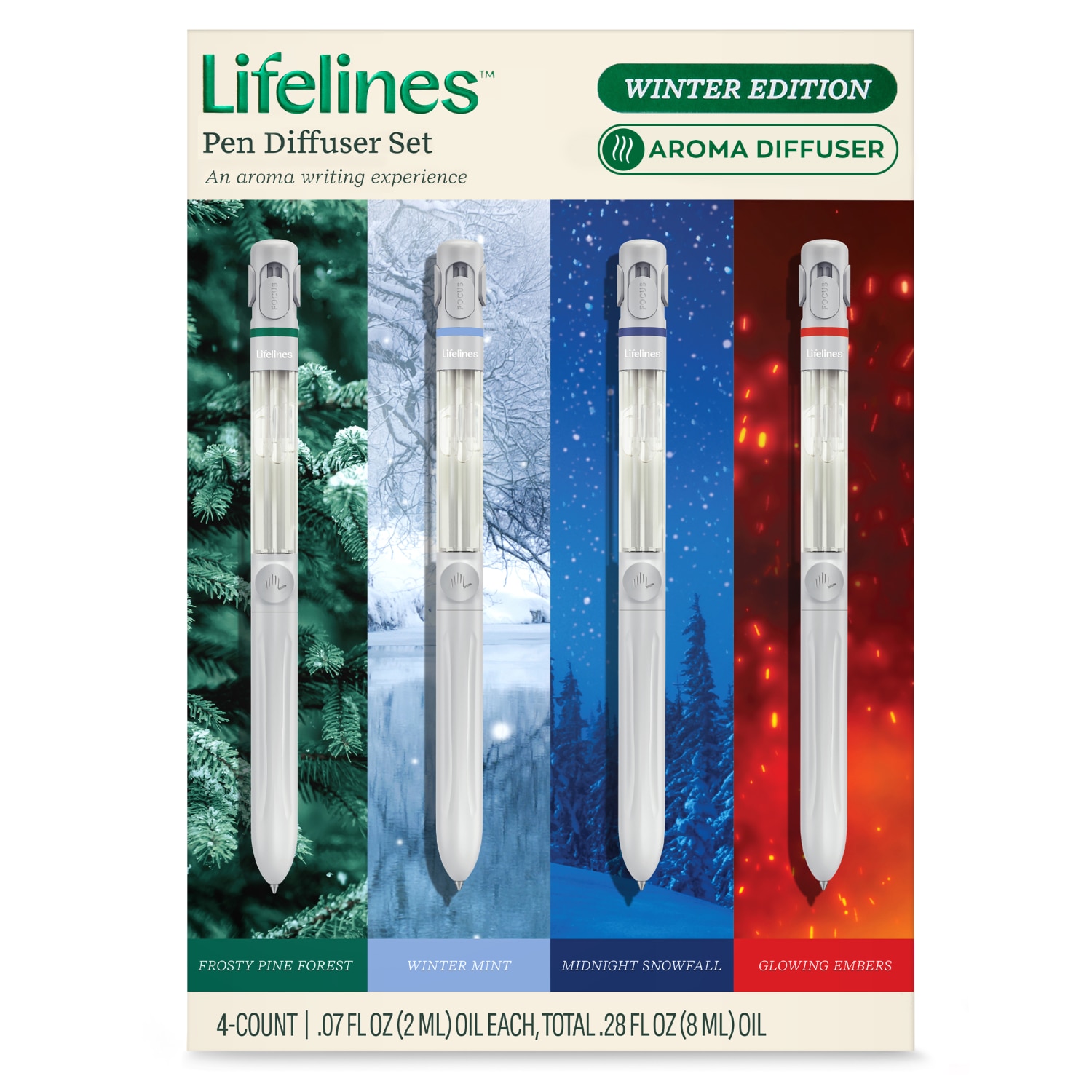 Lifelines Pen Diffuser Set - 4-pack - Winter Edition