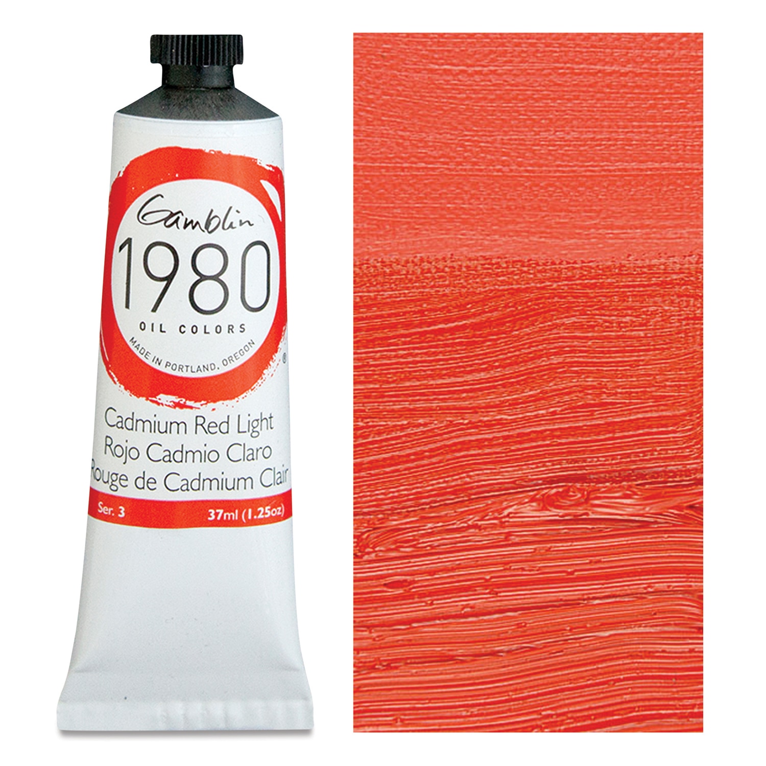Gamblin 1980 Oil Color, 37ml, Cadmium Red Light